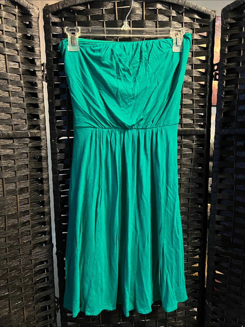 Strapless Teal Summer Dress the limited size small